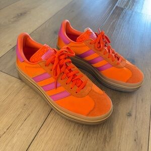 adidas Orange and Pink Low-Top platform Sneakers